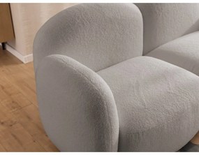 Sivá rohová pohovka z textílie buklé (pravý roh/s leňoškou) Orbit – Ropez