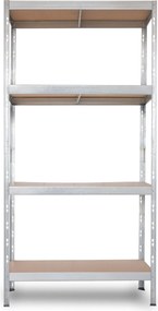 Bezskrutkový kovový regál RIVET BUDGET, 180x90x40, zinok
