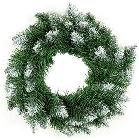 DecoKing Vianočný veniec Christmaso XII 50 cm zelený/biely