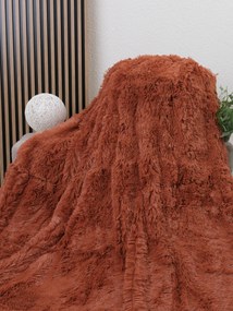 Chlpatá deka 200 × 220 cm – Agnello terakota