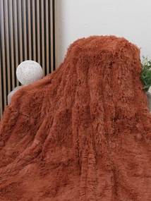 Chlpatá deka 200 × 220 cm – Agnello terakota