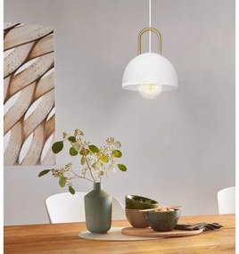 Eglo 99695 - Luster na lanku CALMANERA 1xE27/40W/230V biela