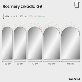 Atypické zrkadlo s LED osvetlením G9