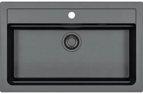 Granitový drez s batériou ALVEUS ATROX 500 x 790 mm čierna SETA23217