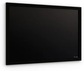 Toptabule.sk MTDRCOL5 Čierna magnetická tabuľa v čiernom drevenom ráme 90x60cm /
