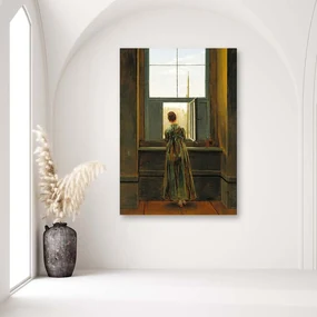 Gario Obraz na plátne Žena pri okne - Caspar David Friedrich, reprodukcia Rozmery: 80 x 120 cm