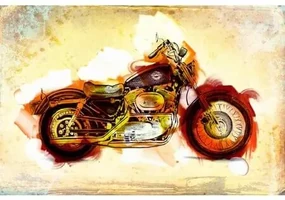 Ceduľa Motorka retro