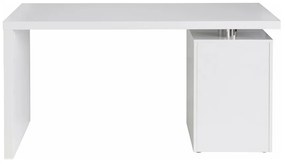 Sconto Písací stôl BRADEN biela/vysoký lesk