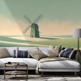 Samolepiaca fototapeta krajina s veterným mlynom