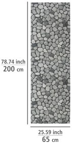 Sivá plastová kúpeľňová predložka 65x200 cm Sassi – Wenko