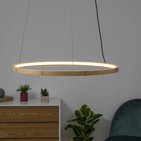 Bambusová závesná lampa FINNO