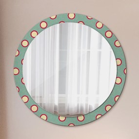Okrúhle ozdobné zrkadlo na stenu Bodky fi 90 cm