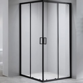 BPS-koupelny Štvorcový sprchový kút BL30C 100x100 čierna/transparent - bez vaničky