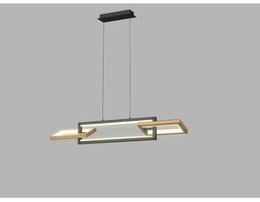 Wofi 7022-306- LED Stmievateľný luster na lanku MATERA LED/30W/230V čierna/hnedá