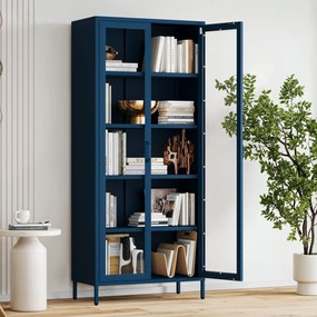 Vitrína ANGELO, 800 x 1850 x 450 mm, Modern: farba granátová