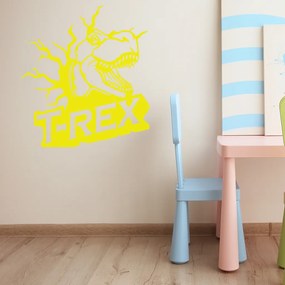 Veselá Stena Samolepka na stenu na stenu Dinosaurus T-REX Farba: čierna