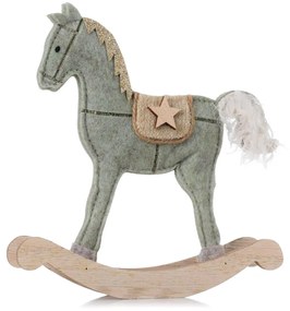 KONÍK HÚPACÍ ZEL. PLSŤ 15x3,5x17CM