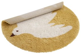 Okrovožltý detský koberec ø120 cm Bohemian Bird Miel – Nattiot