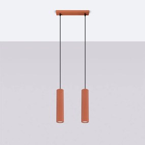 Závesné svietidlo v tehlovej farbe Gleam – Sollux