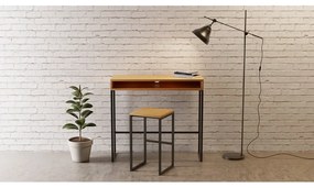 Pracovný stôl s doskou v dubovom dekore 35x100 cm Frame – Woodman