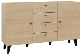 Komoda Cleurion so zásuvkami a dvierkami 150 2D4SZ, Farby: dub cremona