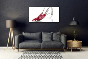 Skleneny obraz Chilli lyžica kuchyňa 140x70 cm