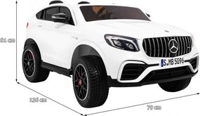 Ramiz Mercedes GLC 63S detské auto Biele SUV + pohon 4x4