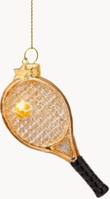 Ručne fúkaná vianočná ozdoba Tennis Racket