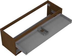 Mexen Box-A, závesná skrinka 140 cm, 2 zásuvky, orech, 91AX0-1400-470-2-86