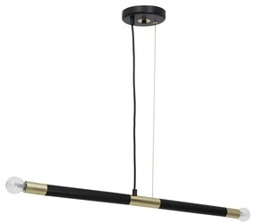 Luster na lanku BASTONE 2xE14/40W/230V čierna/zlatá