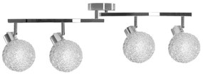Toolight - Stropná lampa závesná kovová 4xE27 60W APP673-4C, chrómová, OSW-05643