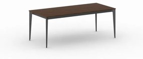 Kancelársky stôl PRIMO ACTION, čierna podnož, 2000 x 900 mm, orech