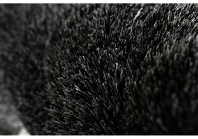 Luxusný kusový koberec shaggy Pasy sivý 160x220cm