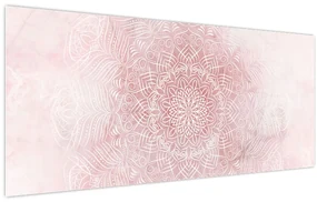 Obraz - Ružová mandala (120x50 cm)