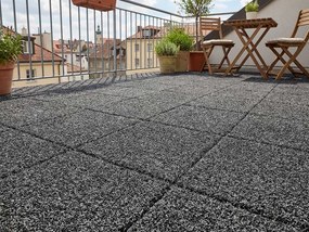 Gumová trávniková dlaždica ASLON 40 x 40 cm, Charcoal Grey