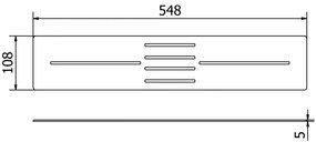 Mexen Toro, krytka sifónu pre sprchovú vaničku Toro (100-120 cm), zlatá lesklá, 43910050
