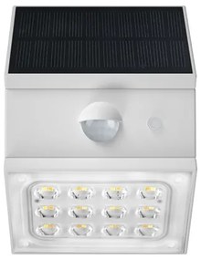 LED nástenné solárne svietidlo so senzorom LED/2,5W/3,7V IP65 1200 mAh biele