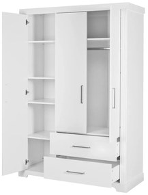 Biela detská šatníková skriňa 139x199 cm Maxi – Roba