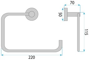 Rea Rea, Kúpeľňový vešiak 5610 Leo Chrome, REA-88084