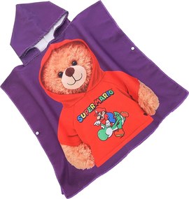Detské pončo TEDDY MARIO fialové Rozmer: 60 x 120 cm