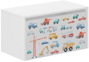 Detský úložný box s motívom nákladného auta – 40 × 40 × 69 cm