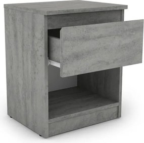 Skrinka /nočný stolík Carlos 401S, šedý beton