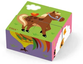 Puzzle kocky Viga 50835 farma