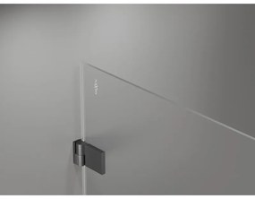 Mexen Lunar-B L sklápací sprchový kút ľavý 80 x 80 cm, číre sklo, brúsený grafit, 832L-080-080-66-00-L