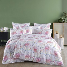 BedTex Saténové obliečky Bloom, 160 x 200 cm, 2 x 70 x 80 cm, 160 x 200 cm, 2 ks 70 x 80 cm