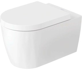 DURAVIT ME by Starck závesné WC Rimless s hlbokým splachovaním, 370 x 570 mm, biela/biela matná, s povrchom HygieneGlaze, 2529099000