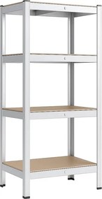 Regál 150x70x30 cm pozinkovaný 4-policový, nosnosť 700 kg