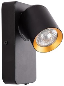 Nástenné bodové svietidlo ANDY 1xGU10/8W/230V čierna/zlatá