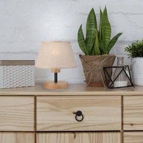 Brilagi - LED Stolná lampa ANTHONY 1xE14/40W/230V dub/béžová