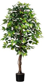 Umelá rastlina Ficus benjamin, 160 cm, zelená